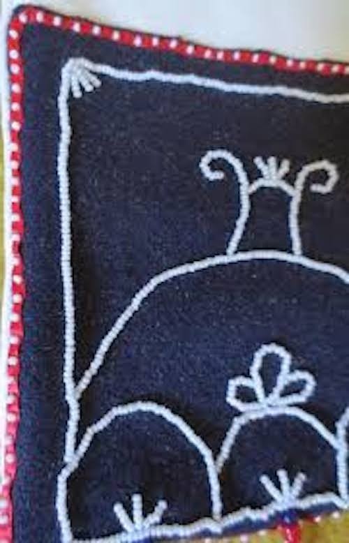 Vintage Iroquois basket w/Sky Dome at top, lrg hoop handles & curls C/1910-1940