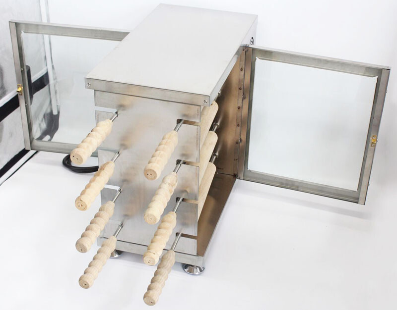 Commercial Electric 110V Ice Cream Cone Chimney Cake Roll Maker Oven Machine