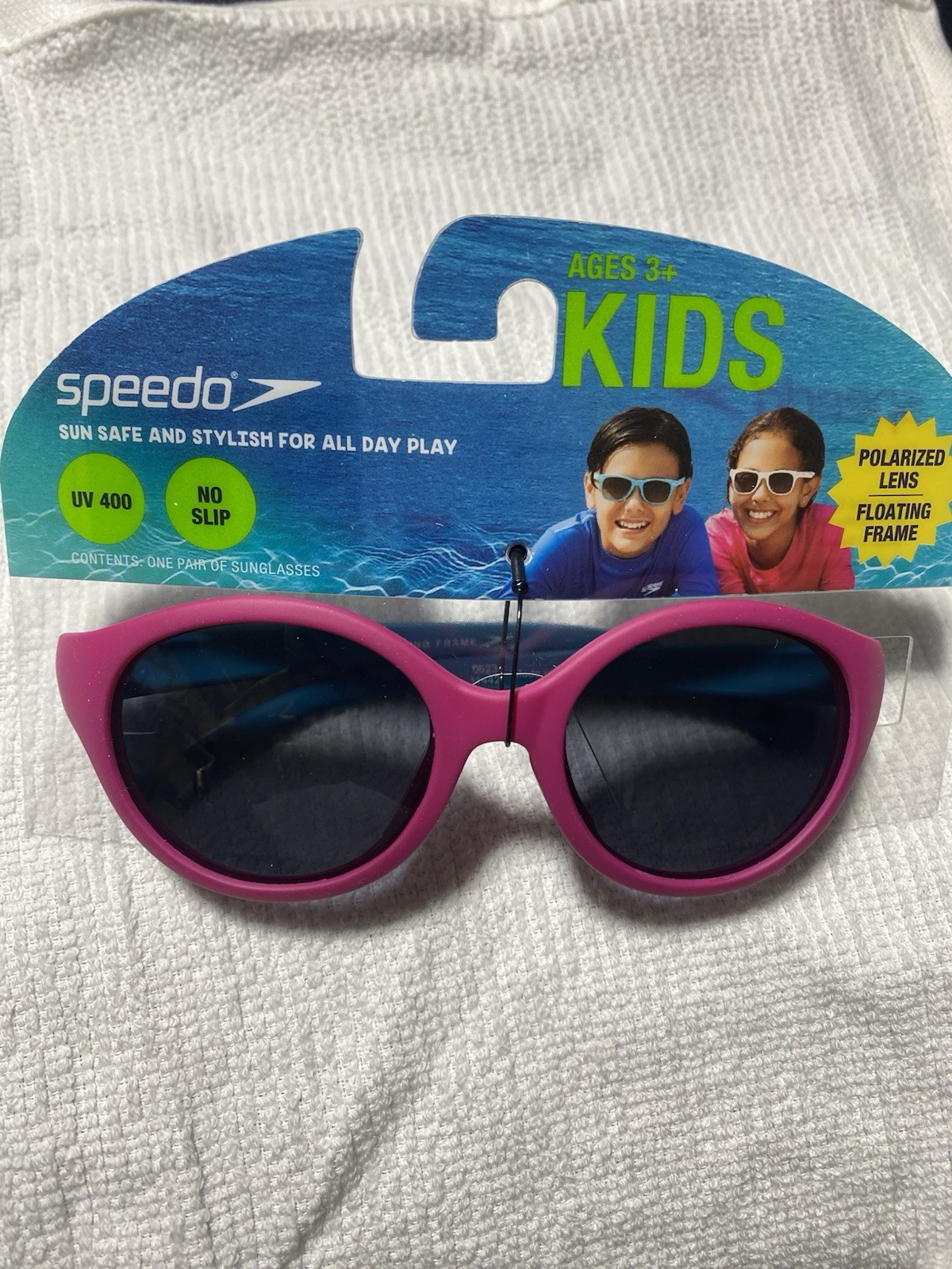 Speedo Sunglasses Girls Razzmatazz Pink Floating Frame UV400 Beach Swim New