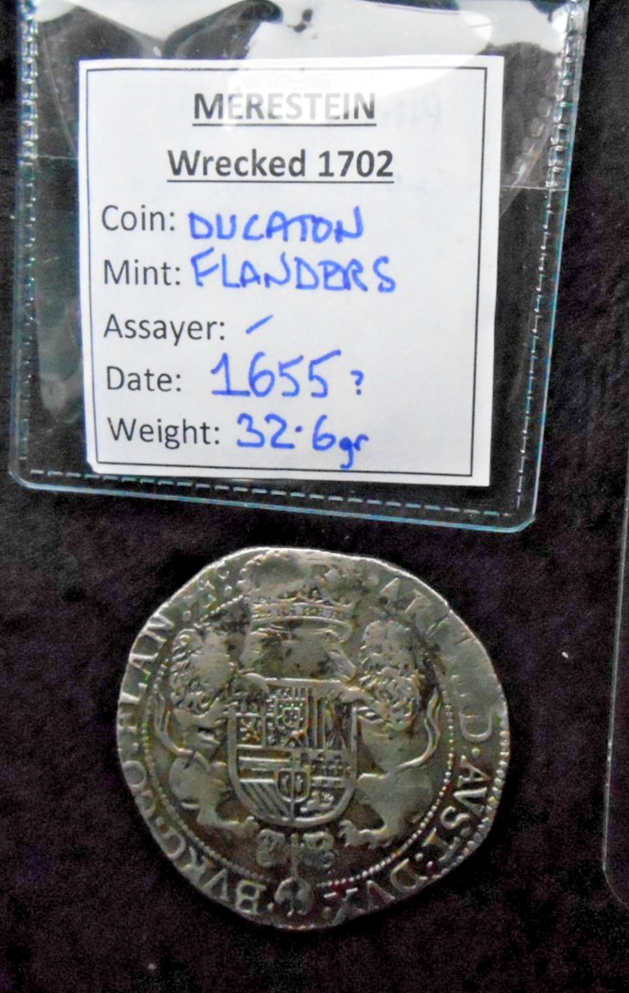 SHIPWRECK treasure SILVER PORTRAIT DUCATON coin MERESTEIN wreck 1655 VOC E India