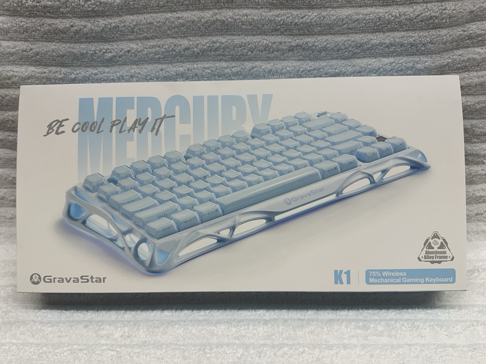 Gravastar Mercury K1 Special Edition Ice Blue Gaming Keyboard, Aluminum Alloy