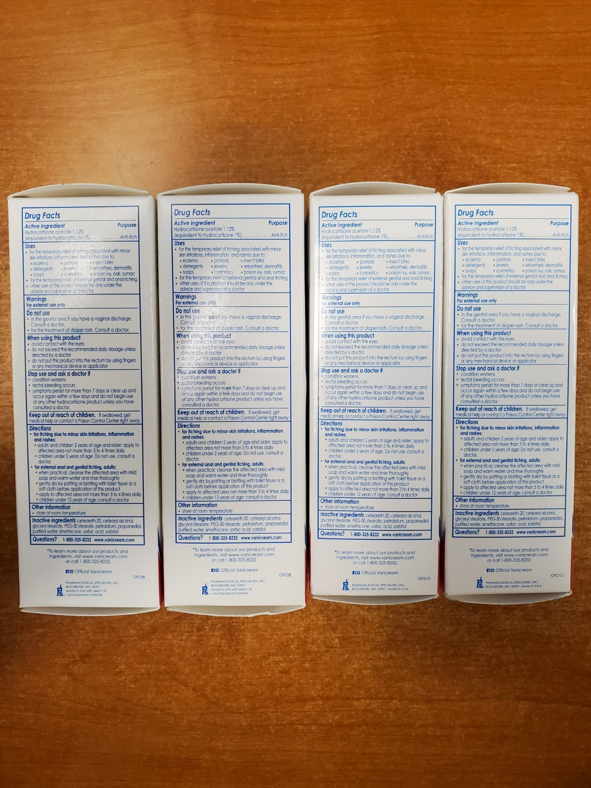 4 Pk: Vanicream HC 1 % Hydrocortisone Cream Sensitive Skin (Exp 4/30/26) 7028