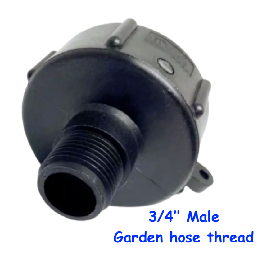 275 330 IBC TOTE TANK DRAIN ADAPTER FINE THRD 2 NPTX MALE G HOSE ADAPTER