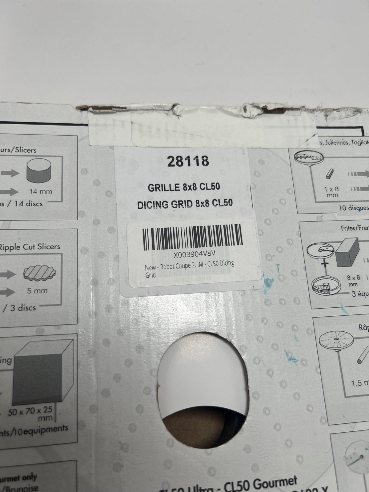 Robot Coupe - 28118 - 8 mm Dicing Grid For CL-50 And CL-52 New Damaged Box