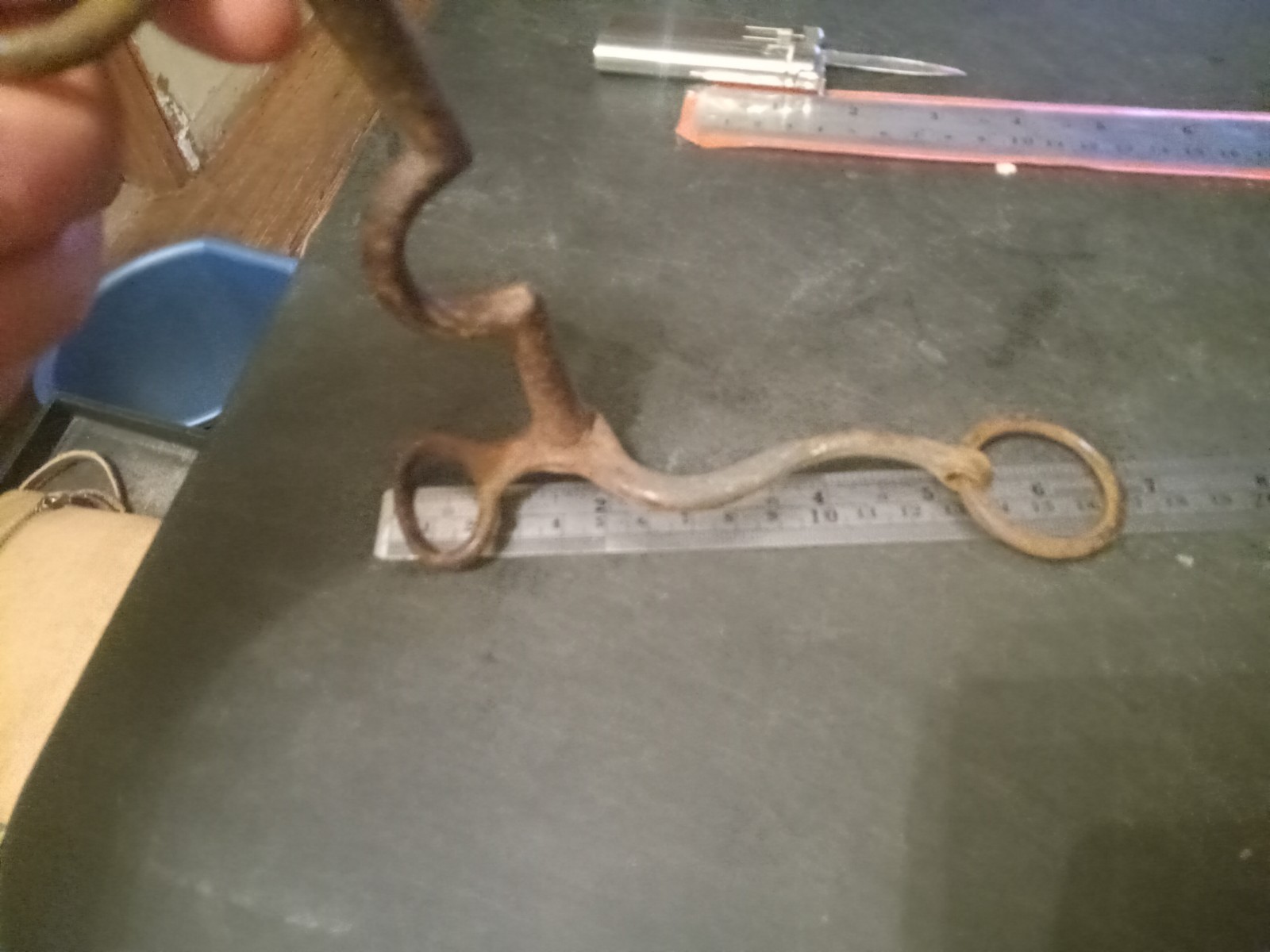 vintage Horse Bit iron 4 3/4 in mouth