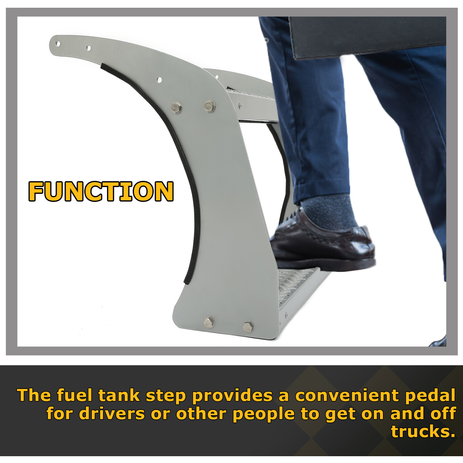 26" Fuel Tank Step Bracket Set Aluminum For Peterbilt All Models Complete Kit