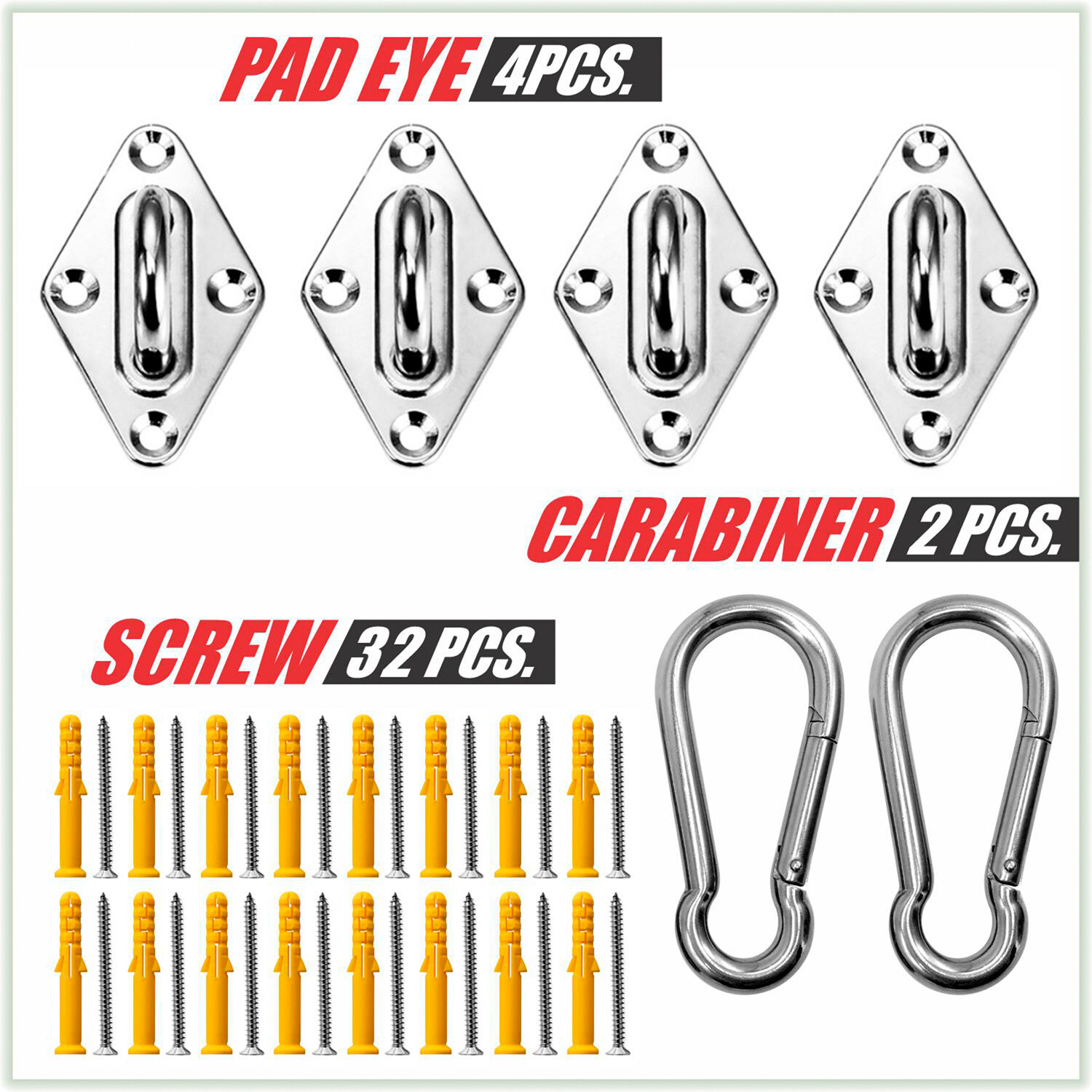 ColourTree Hardware Kit for Sun Shade Sail Triangle Rectangle Installation