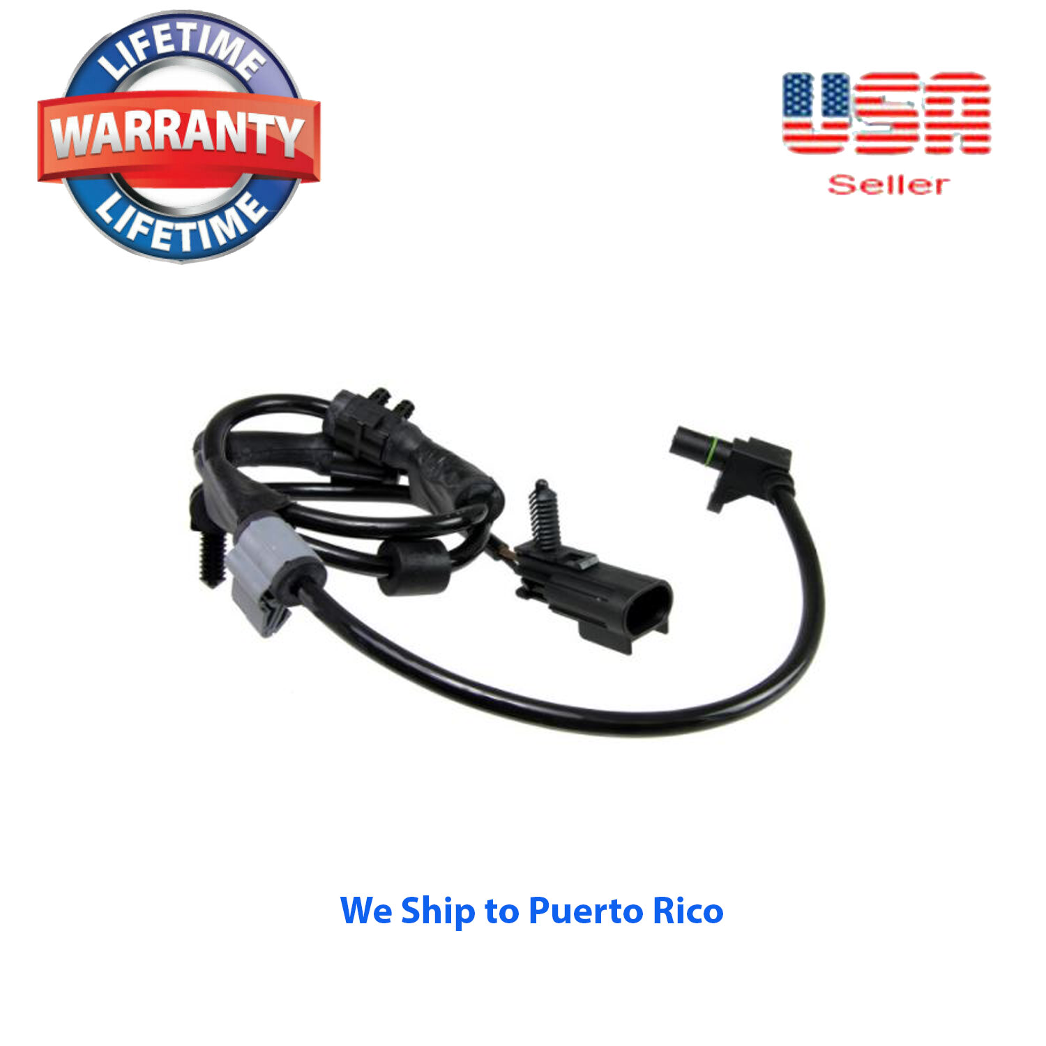 2 ABS wheel speed sensor Front Right & Left +CONNECTOR FOR Trailblazer 2002-2009