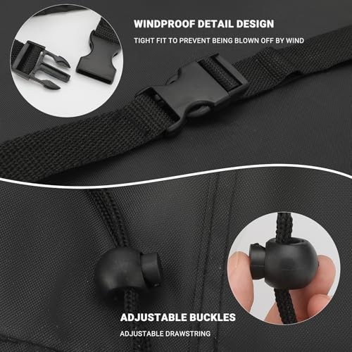 Outdoor Prep Table Cover Heavy Duty Waterproof Bar Cover 36 x 18 x 28.5 Black