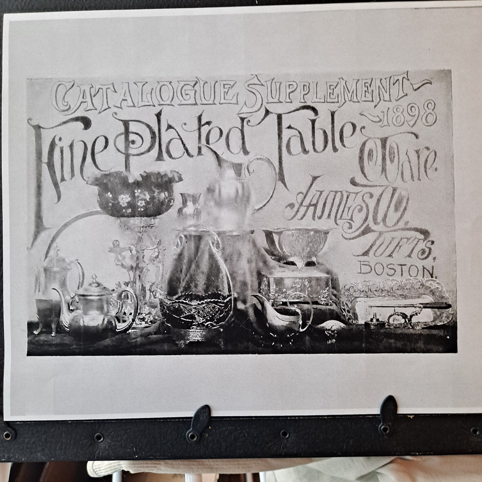 ANTIQUE 1898 VINTAGE QUADRUPLE SILVER PLATED SYRUP PITCHER BY JAMES W. TUFTS