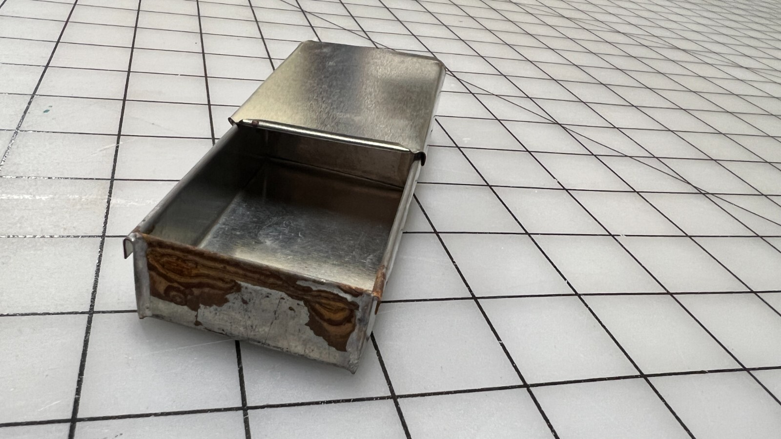 Small Tin "Match Safe" Haversack waterproof container - Civil War WW1 Reenacting