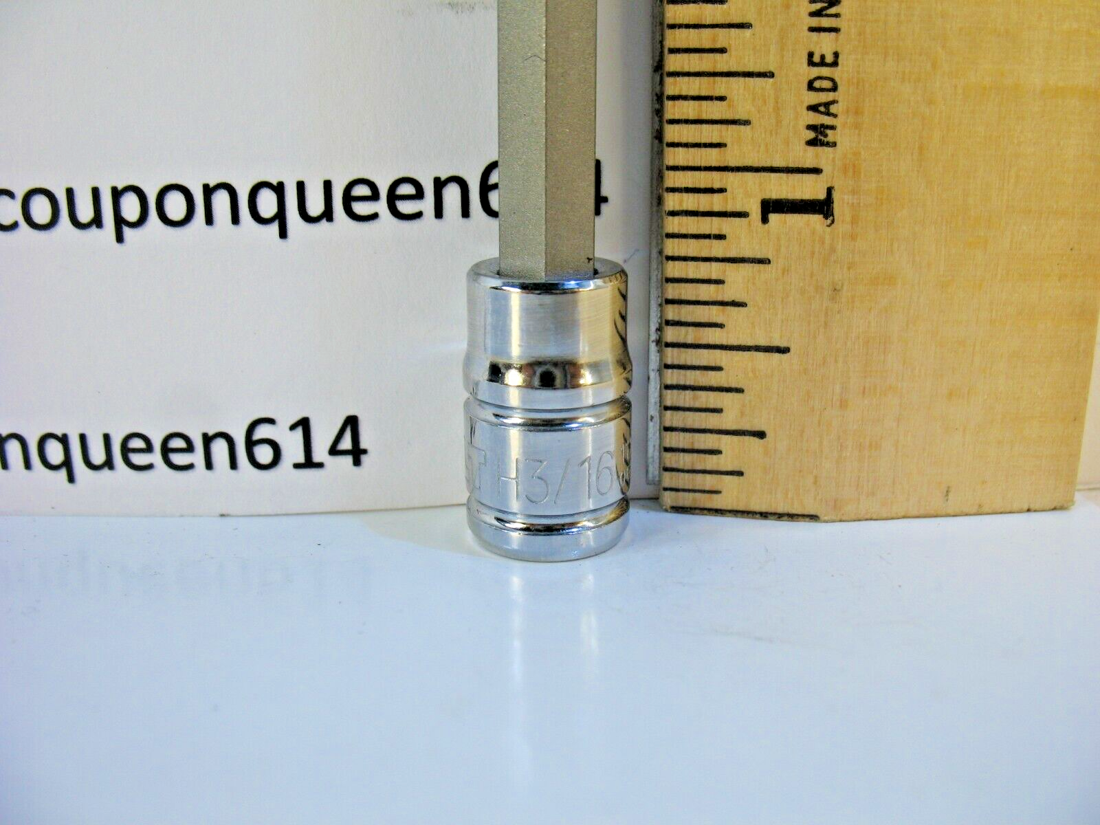 KOBALT 1120636-0622, 1/4" Drive Ball Hex Bit Socket Long 3/16" - Brand New