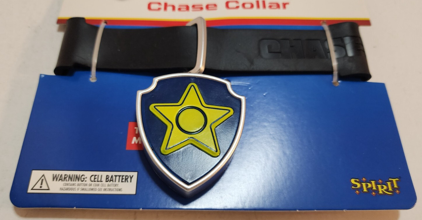 Paw Patrol Chase Collar Light Up Spirit Halloween Costume Cosplay Brand New