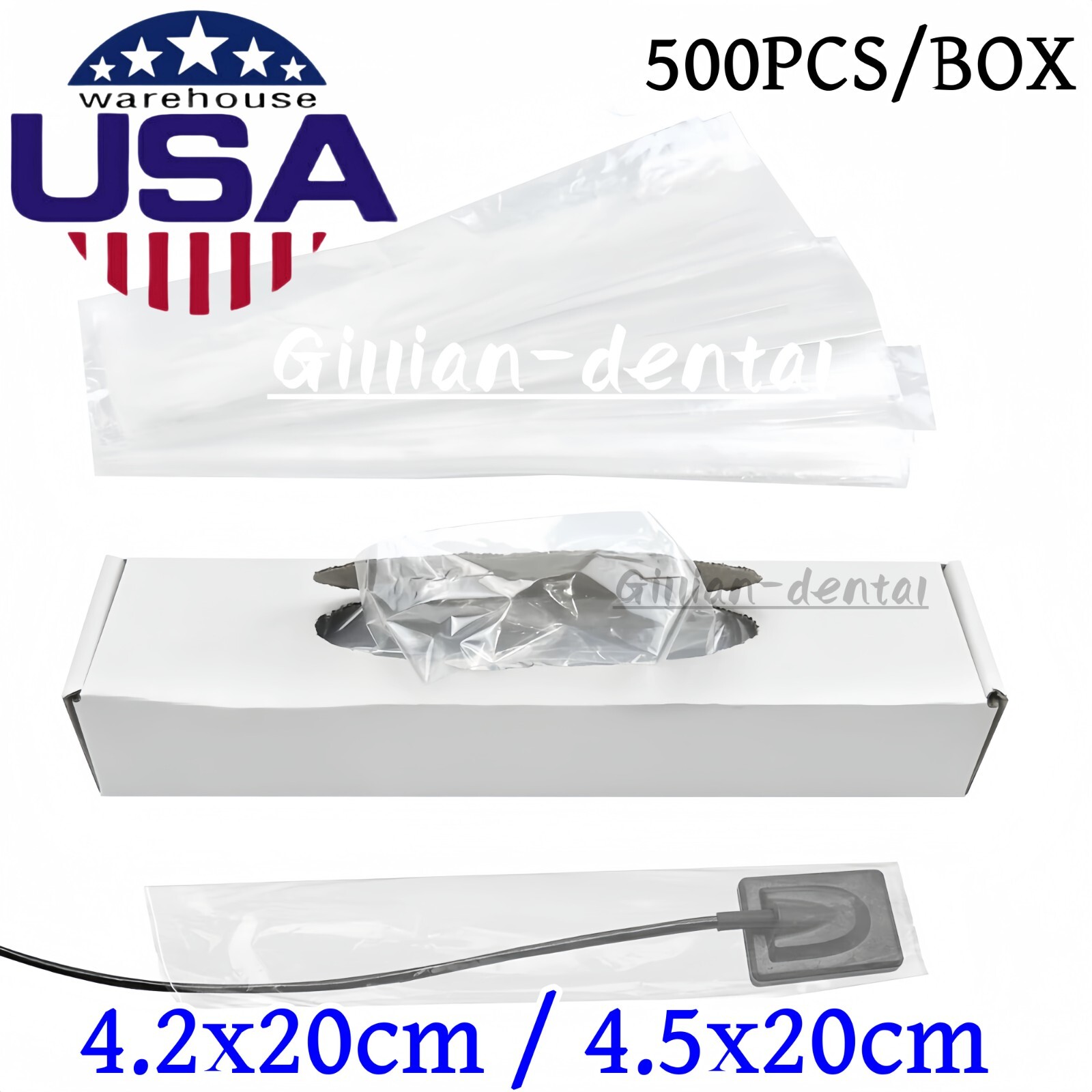 500x Dental Digital Plastic X-Ray Sensor Cover Barrier Sleeves Disposable