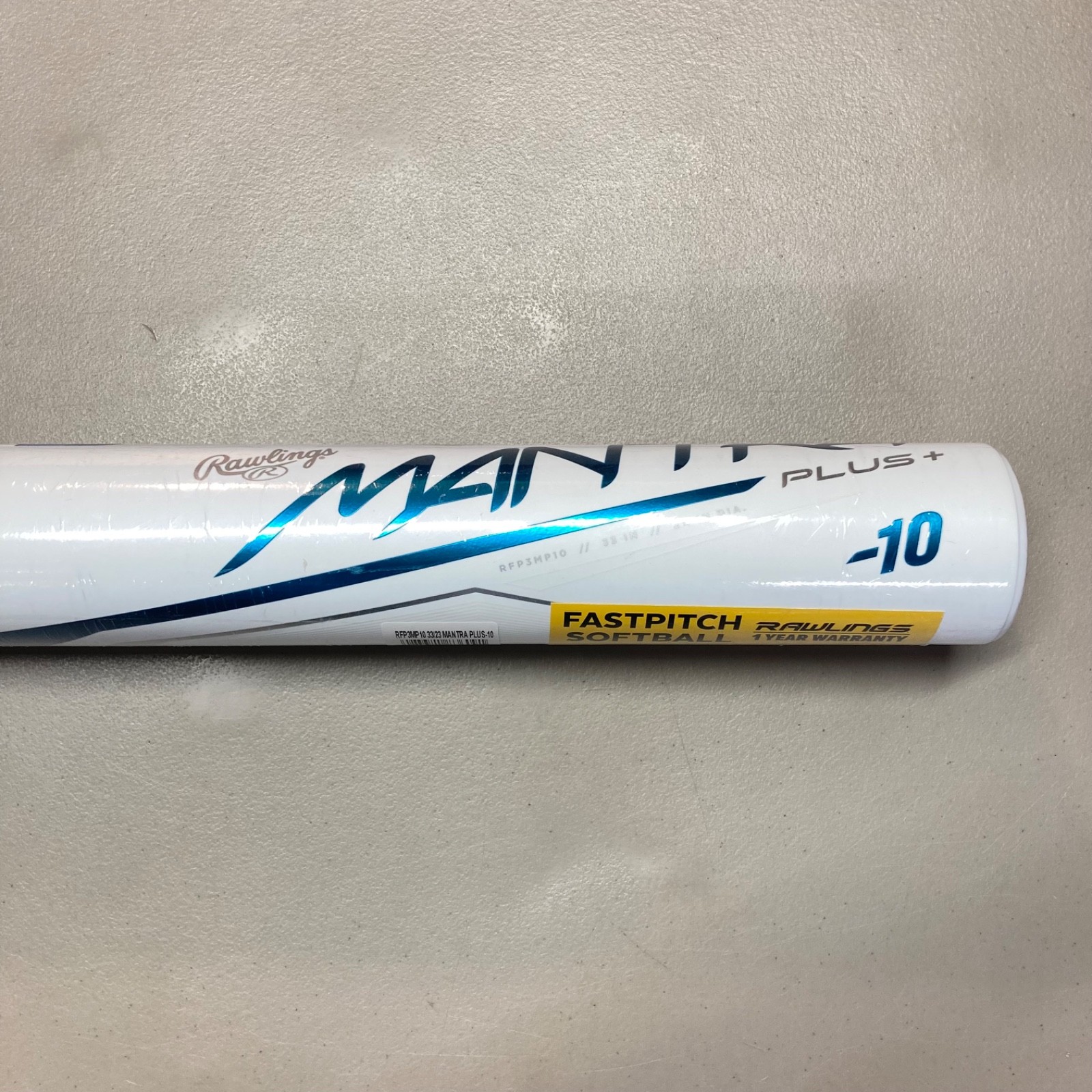 Rawlings Mantra Plus + 2023 Fastpitch Softball Bat 33 / 23 White 2 1/4" Drop 10