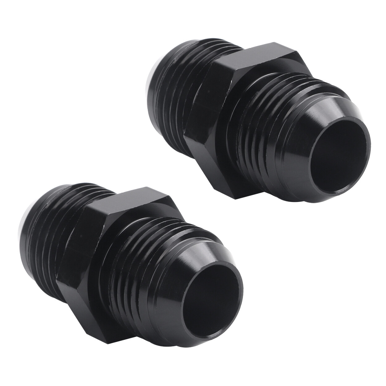 6AN to 6AN Male Flare Coupler Union Straight Fuel Hose Adapter Fitting 2 PCS