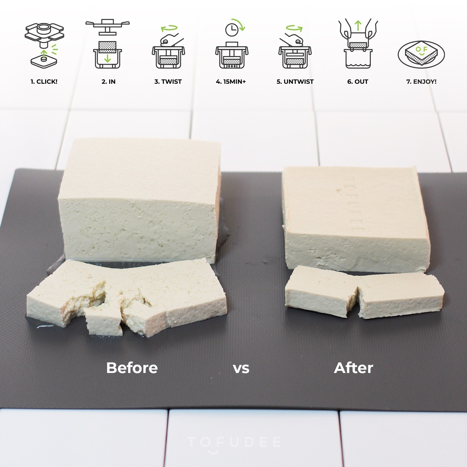 TOFUDEE Tofu Press (1st Gen) Adjustable Vegan Tofu Press With Auto IntelliSpring