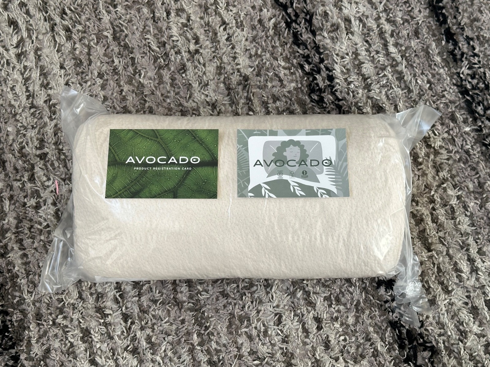New Sealed Queen Size Organic Avocado Pillow with Natural Latex and Kapok Fill