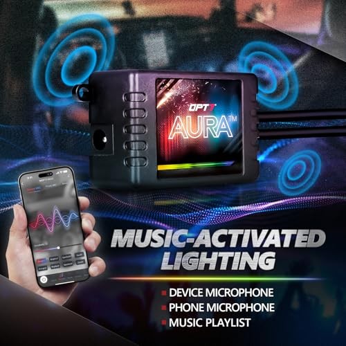 Aura Pro Interior Car Lights with App & Remote Control 4pc Single Row RGB