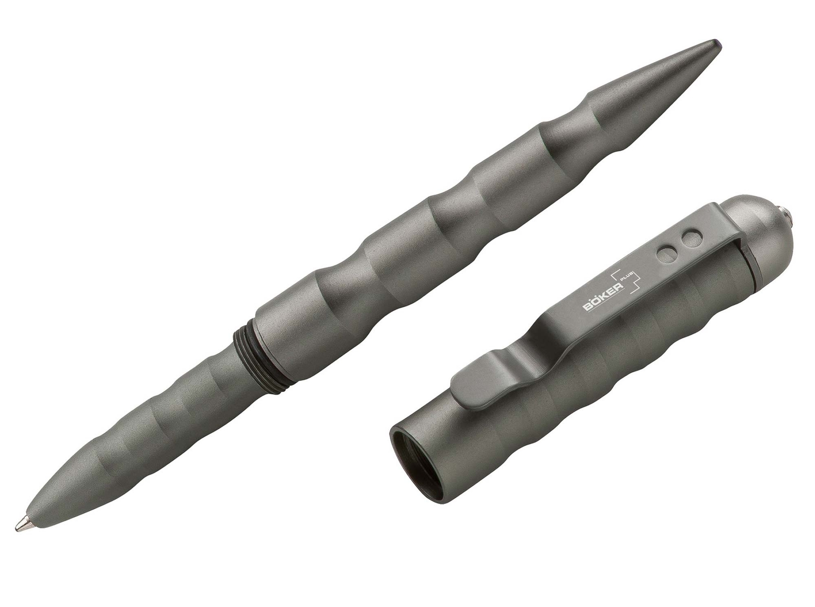 Tactical Pen Boker Plus MPP Gray Aluminum Kubotan Defense Ballpoint - 09BO091