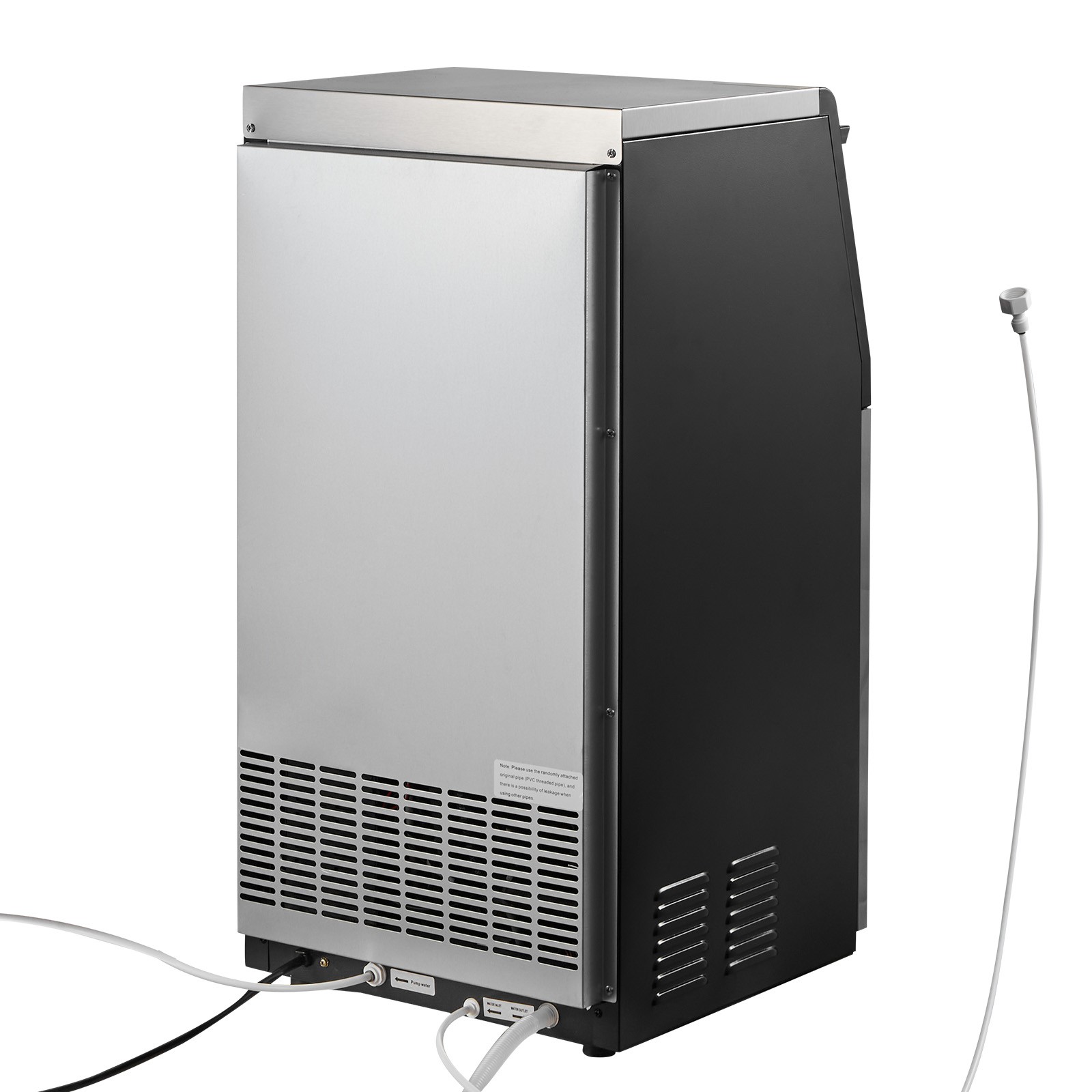 VEVOR Commercial Ice Maker 120 lbs/24h Ice Machine 30 lbs Storage Bar Restaurant