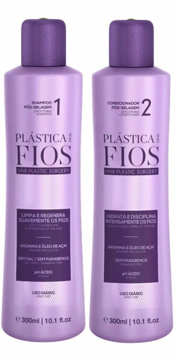 Cadiveu Plastica dos Fios Kit Liso Magico Shampoo Cond Post Sealing Pos Selagem