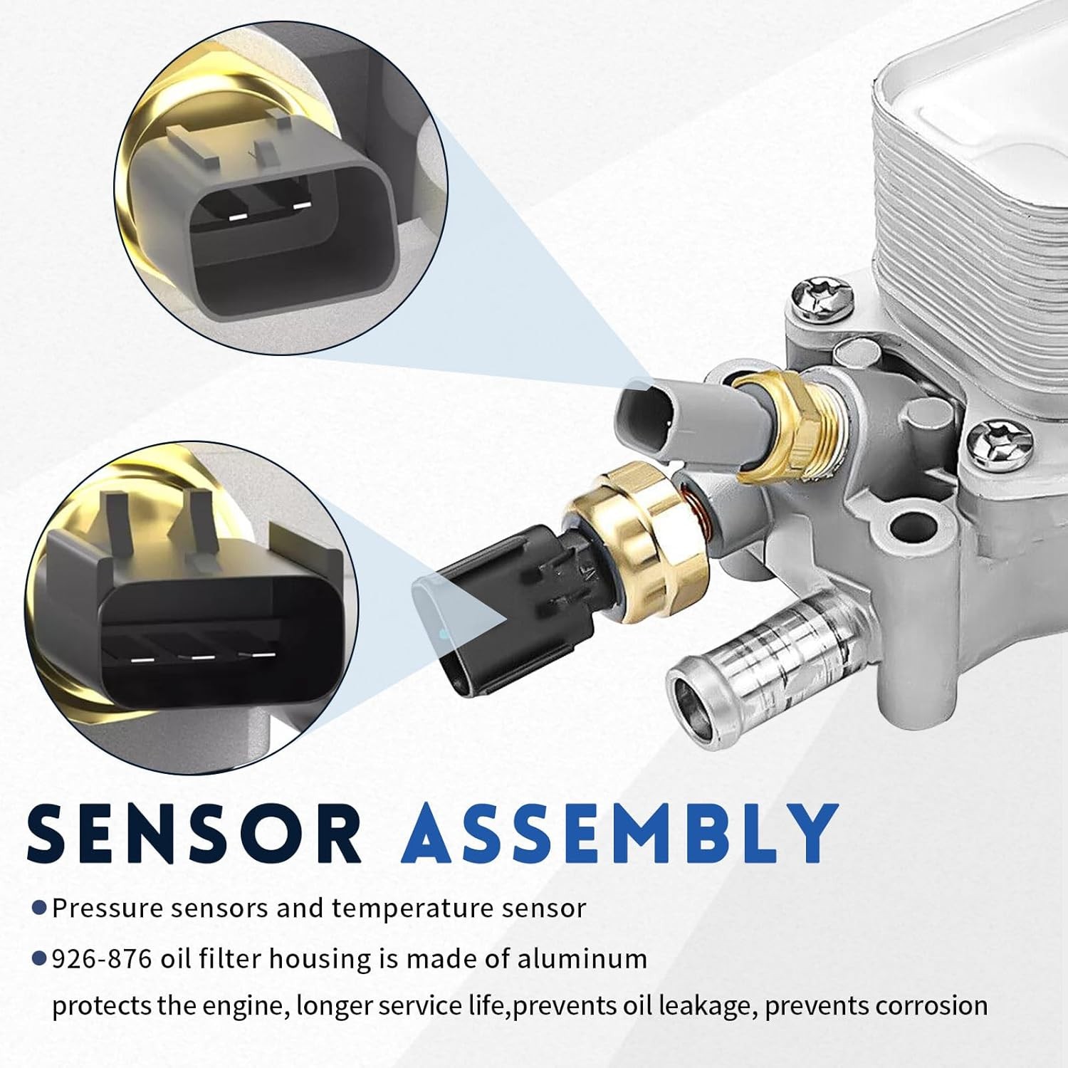 Aluminum Engine Oil Filter Housing Kit 926-876 926-959 with Oil Cooler Adapter