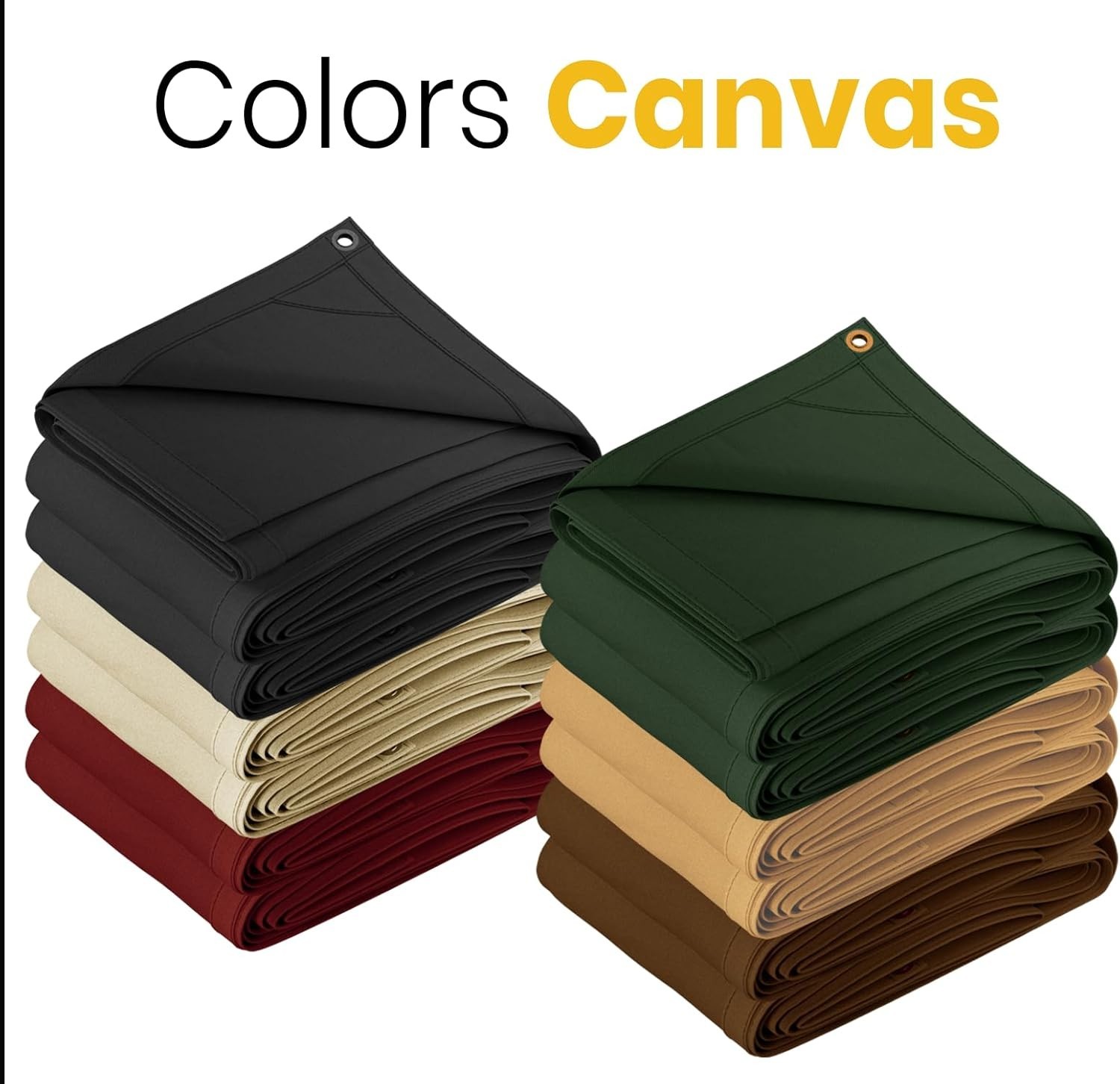 PROTARP Heavy Duty Canvas Tarp Water & UV Resistant, 100% Virgin Tarpaulin Cover