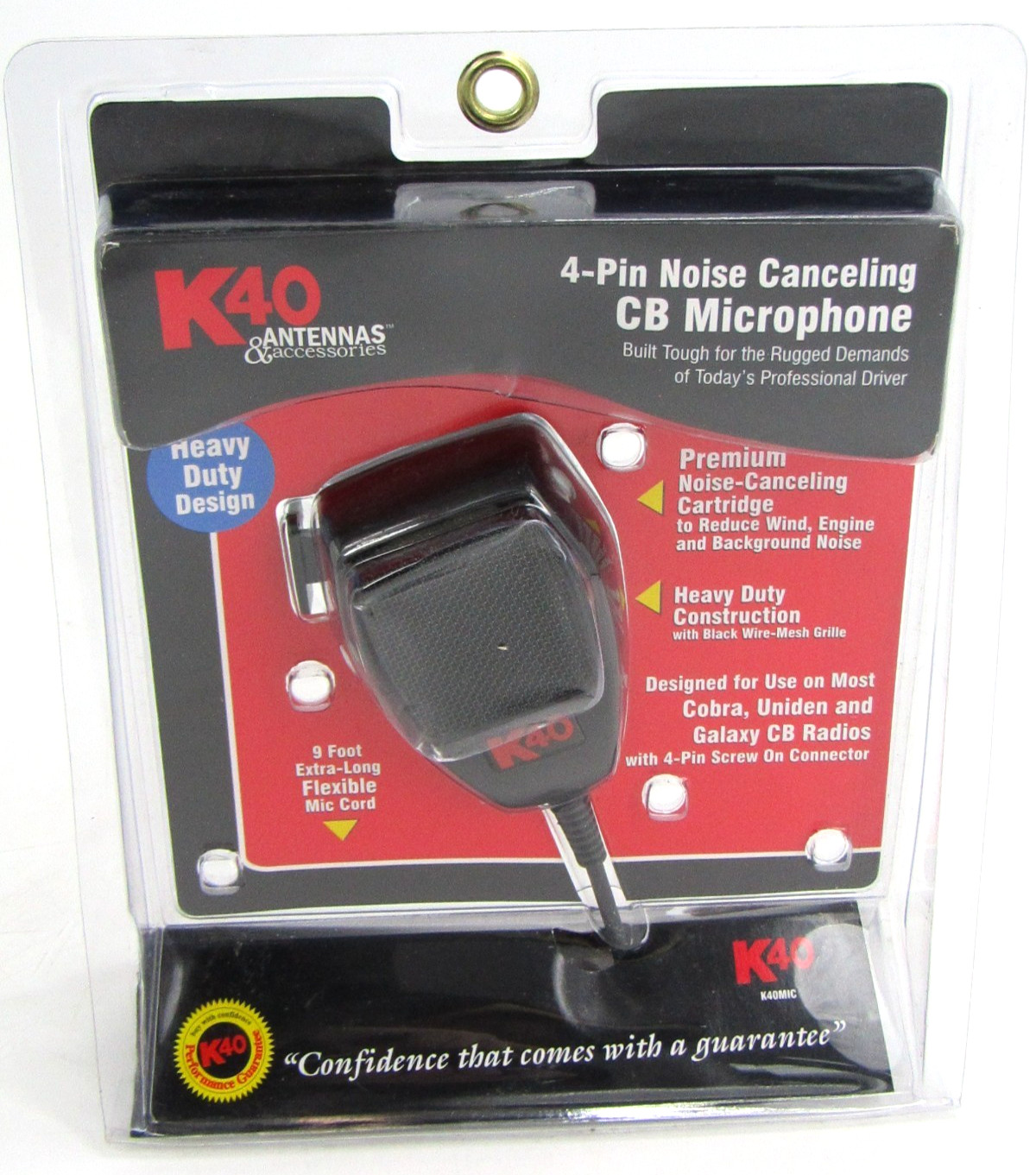 K40 K40MIC CB Microphone 4-Pin Noise Canceling for Cobra Uniden Galaxy Radio CB