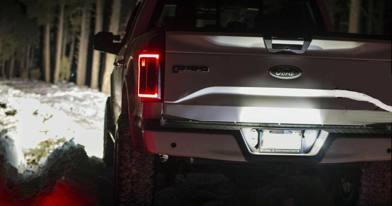 For Ford F150 2015-2022 White LED License Plate Light Bulbs Rear Assembly Lamps