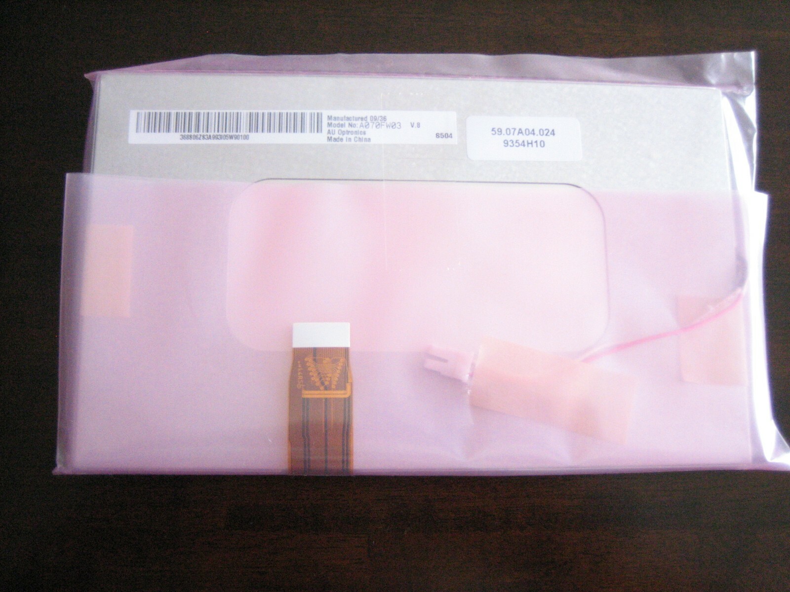 7" TFT LCD Screen Display Panel for AUO A070FW03 V8 480(RGB)×234