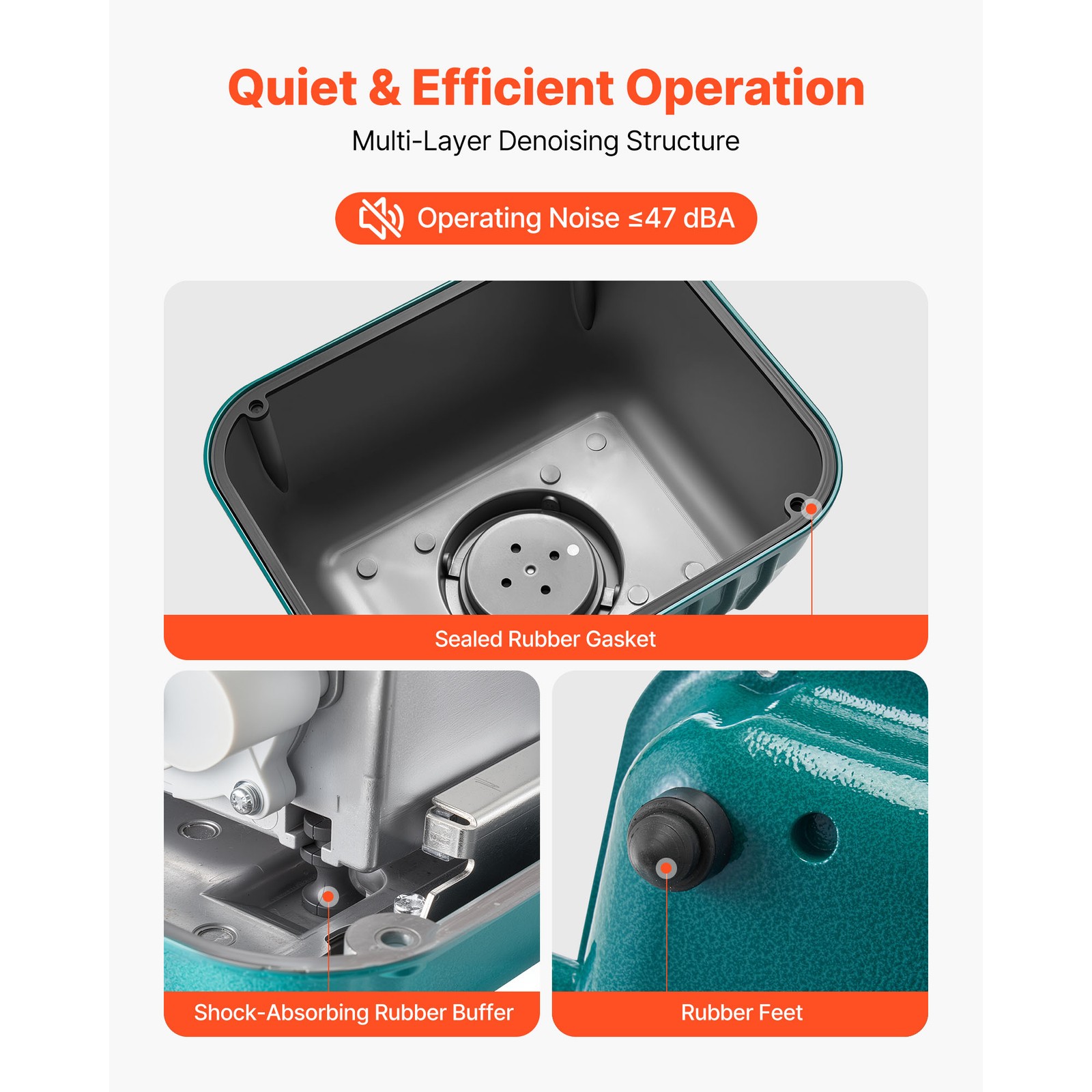 Uimoso Linear Air Pump for Septic Systems & Deep Pond Aeration 1110 GPH Capacity