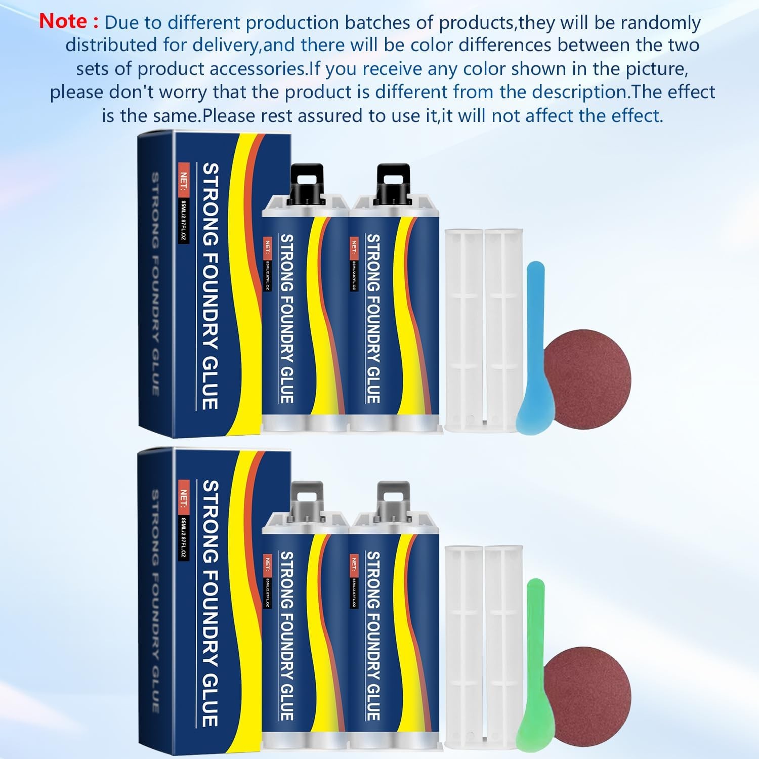 2Pcs Strong Foundry Glue for Metal, High Temperature Resistant Casting Repair...