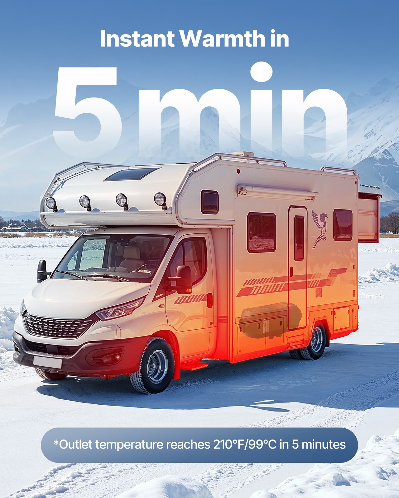 VEVOR Diesel Heater Portable Diesel Air Heater 8KW DC 12V/24V 2.6 Gal Large Tank