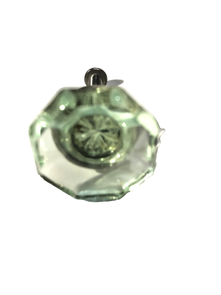 RRSTRORATION HARDWARE Green Depression Glass Knobs.