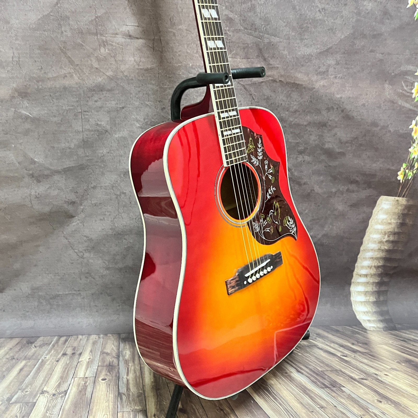 US warehouse Hummingbird acoustic guitar rosewood fingerboard CHERRY SUNBURST