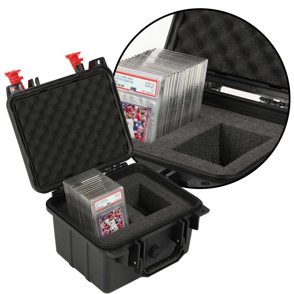 50CT Graded Card Storage Box Travel Waterproof Case Slab Holder & Protector New