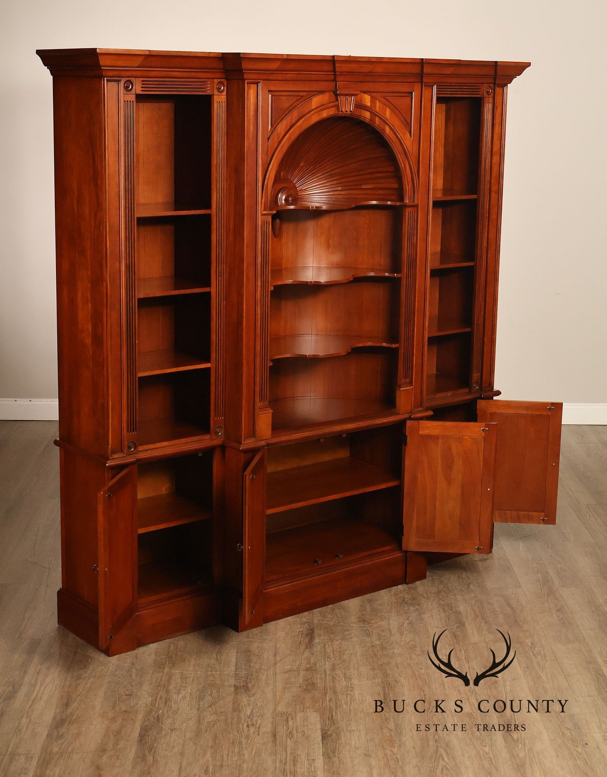 Harden Chippendale Style Cherry Library Bookcase