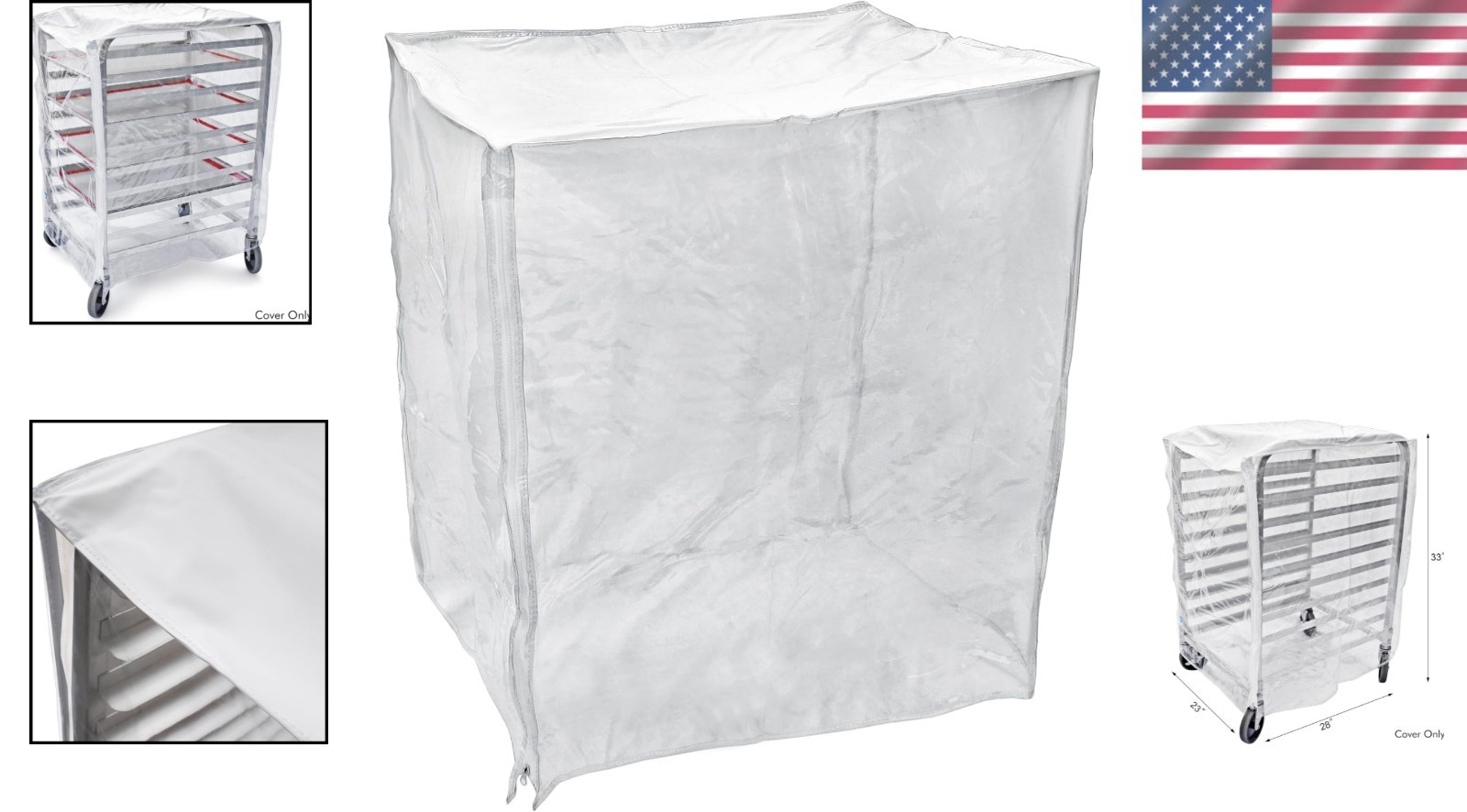 10-Tier Commercial-Grade Clear Sheet Pan Rack Cover for Bakeries - Easy Access