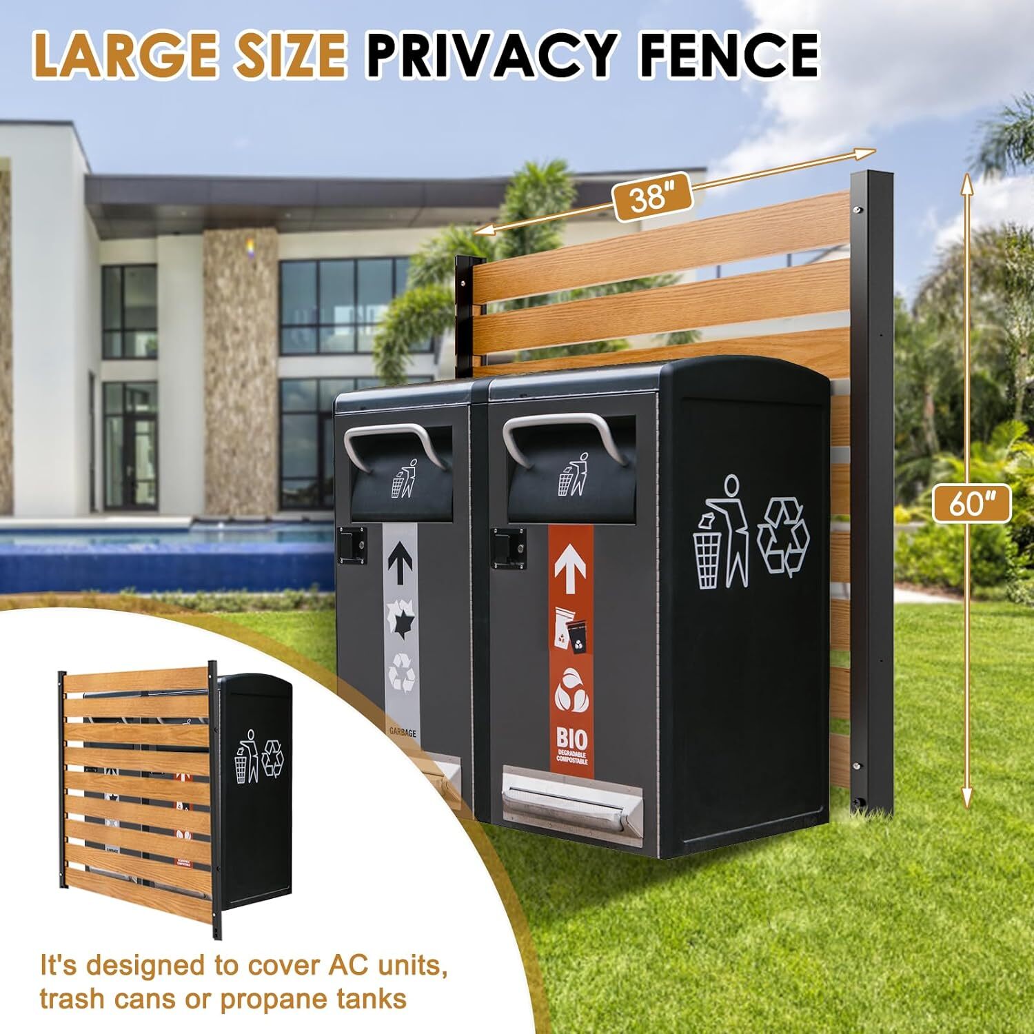 Barbella Air Conditioner Fence Screen Privacy Fence Air Conditioning Cover