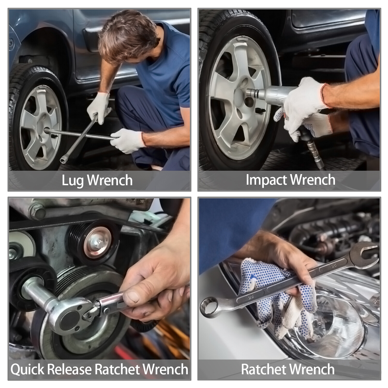 11 PCS Damaged Lug Nut Lock Remover Twist Socket Set Screw Extractor Tool 9-19mm