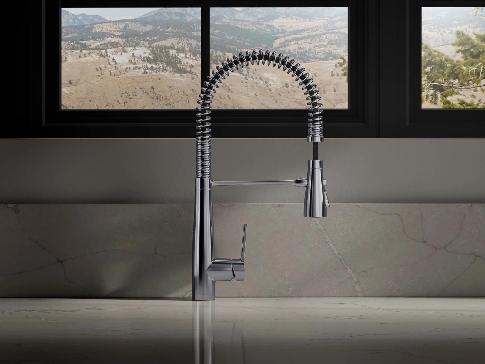 KOHLER VIND Semi-Professional Pull-Down Kitchen Faucet STAINLESS STEEL