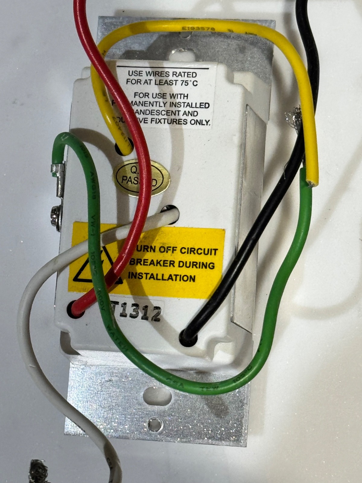 HAI 35A00-1 UPB 600 Watt Dimmer Switch - White