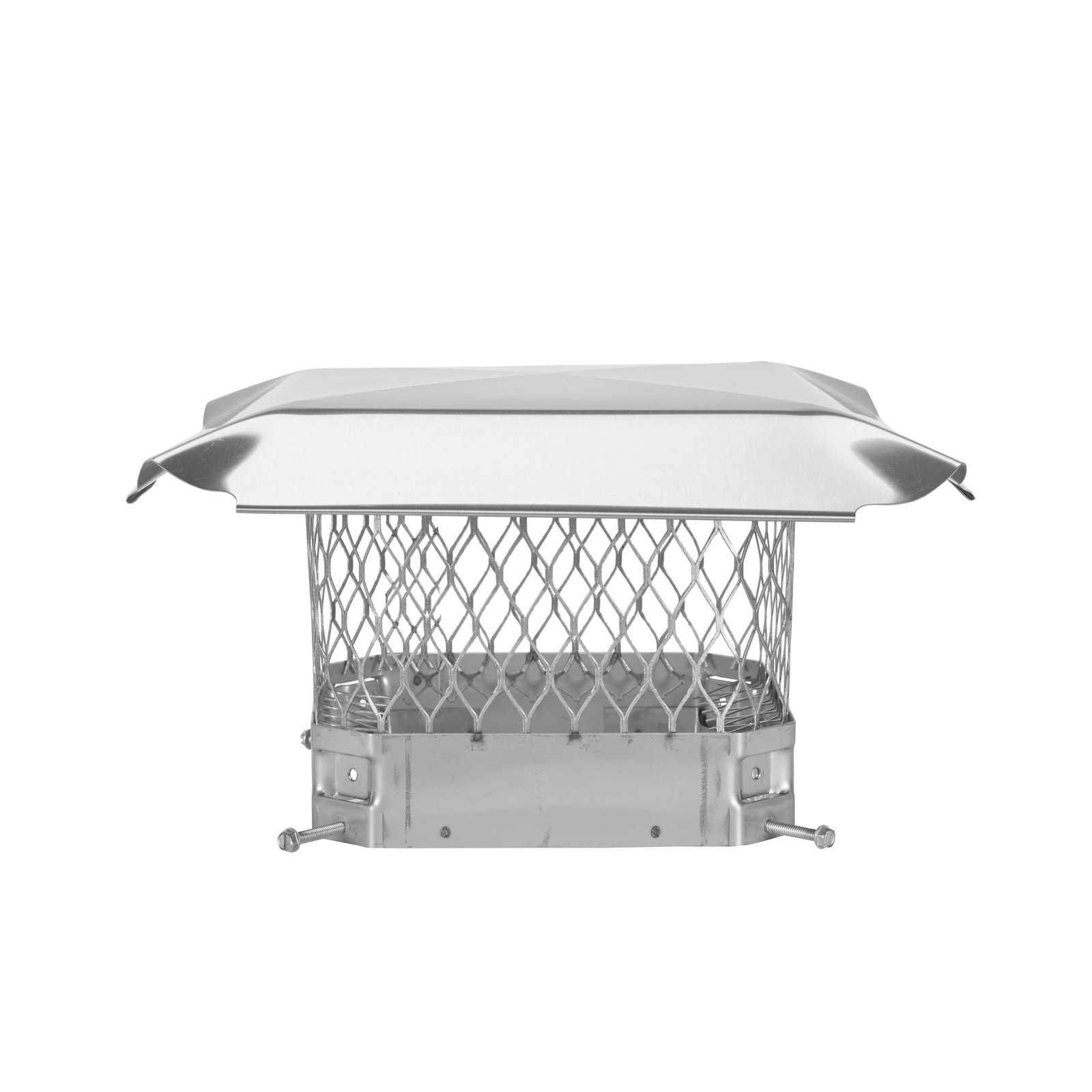 Draft King SS99U Bolt On Stainless Steel Single Flue Chimney Cap, 9” x 9”