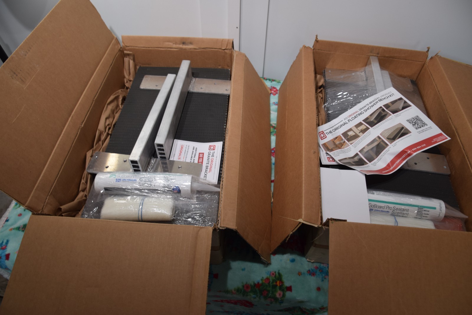 The Original Granite Bracket The Original Floating Shower Bench Kit 12"x24"