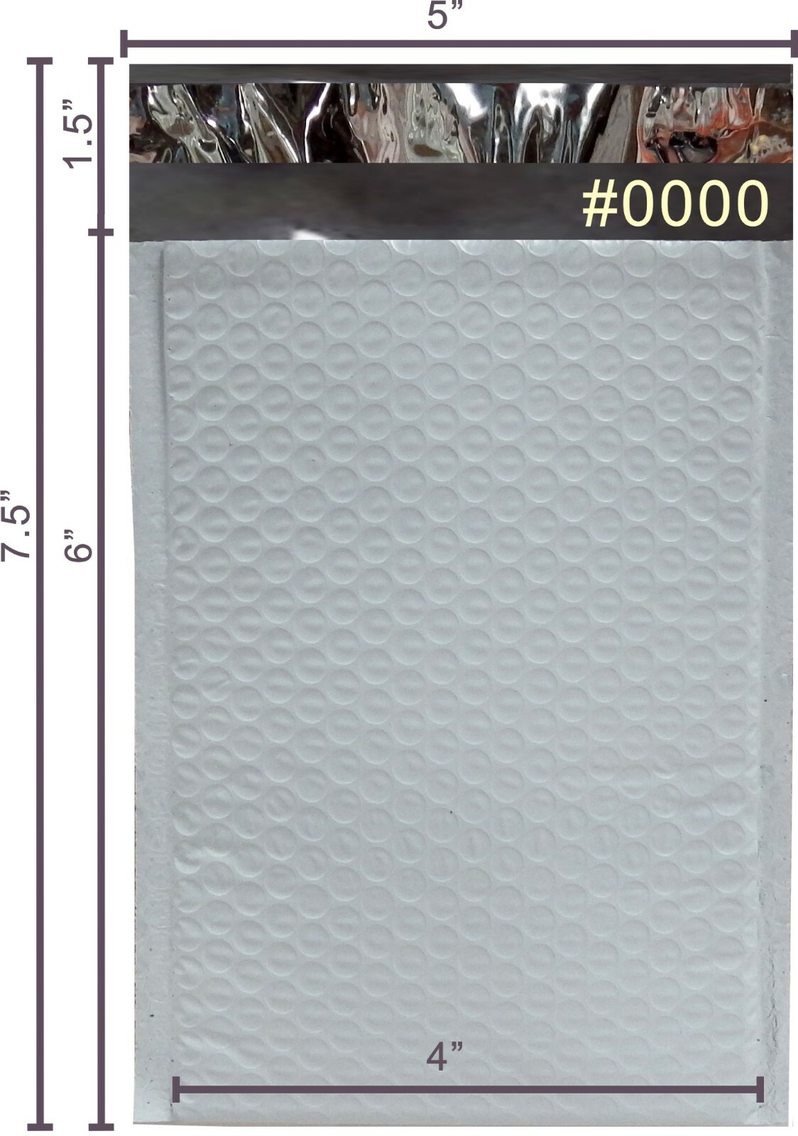 Yens® 500 #0000 4x7 Poly Bubble Padded Envelopes Mailers Inner 4x6 #0000 minus