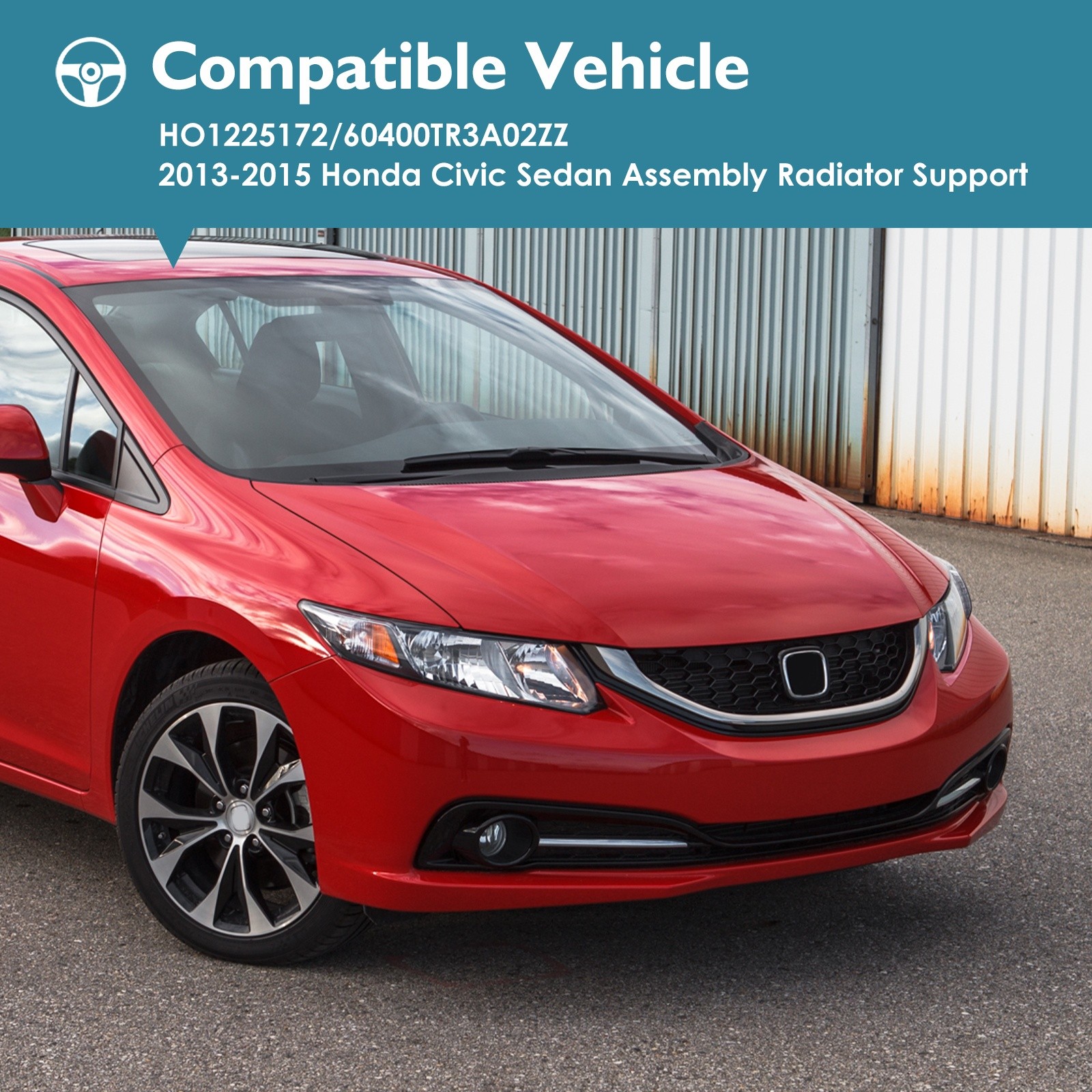 Radiator Support Core Assembly For 2013-2015 Honda Civic Sedan 60400TR3A02ZZ