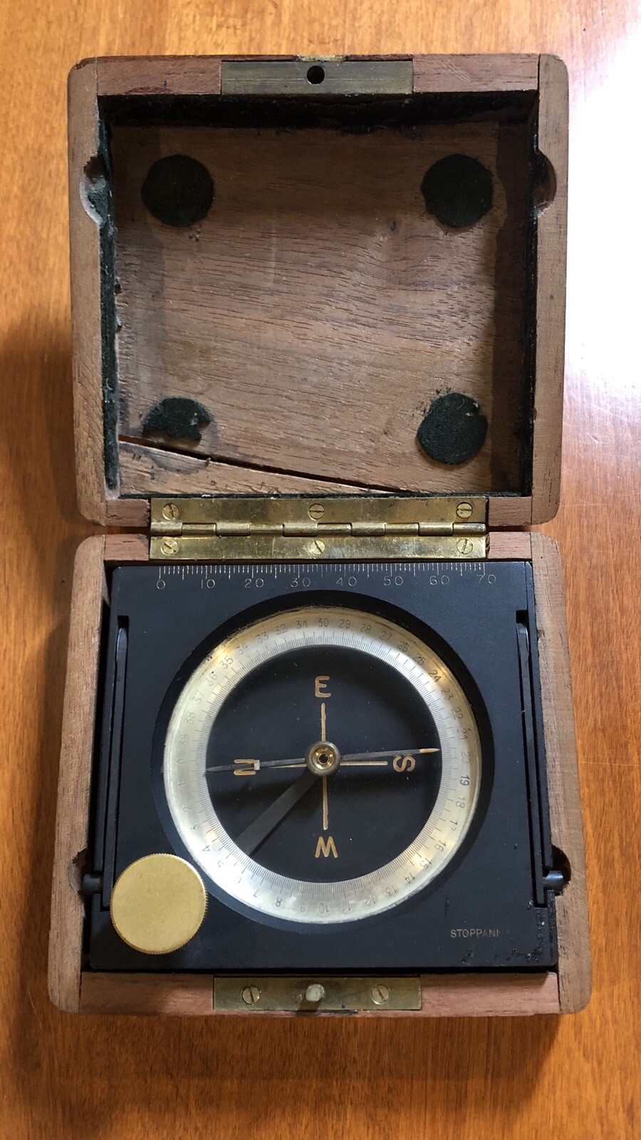 Antique Stoppani Engineering / Transit Compass  c. late 19th Century