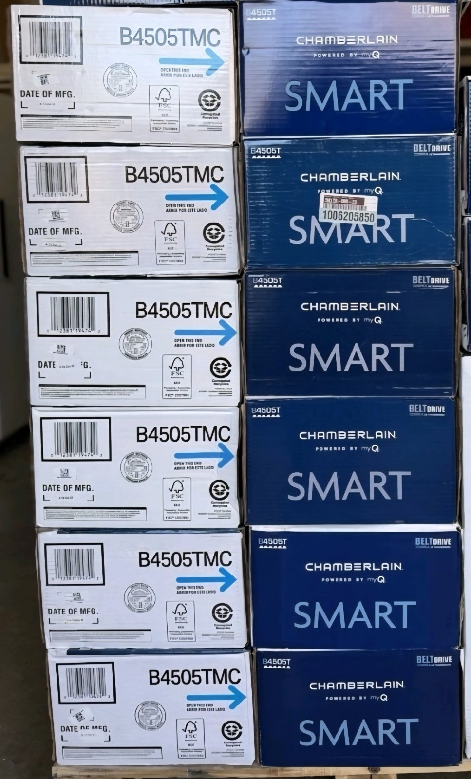 Chamberlain 3/4 HP Smart Quiet Belt Drive Garage Door Opener + Keypad B4505T