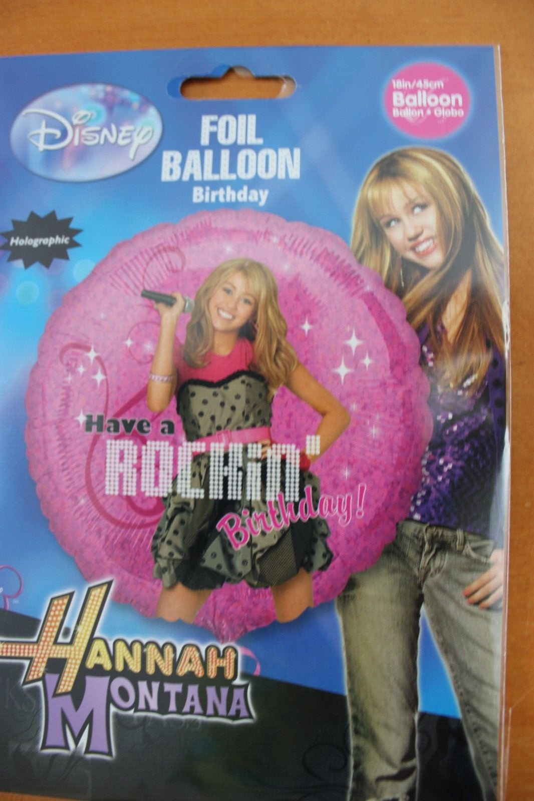 Disney Hannah Montana Birthday Mylar Balloon Anagram Miley Cyrus